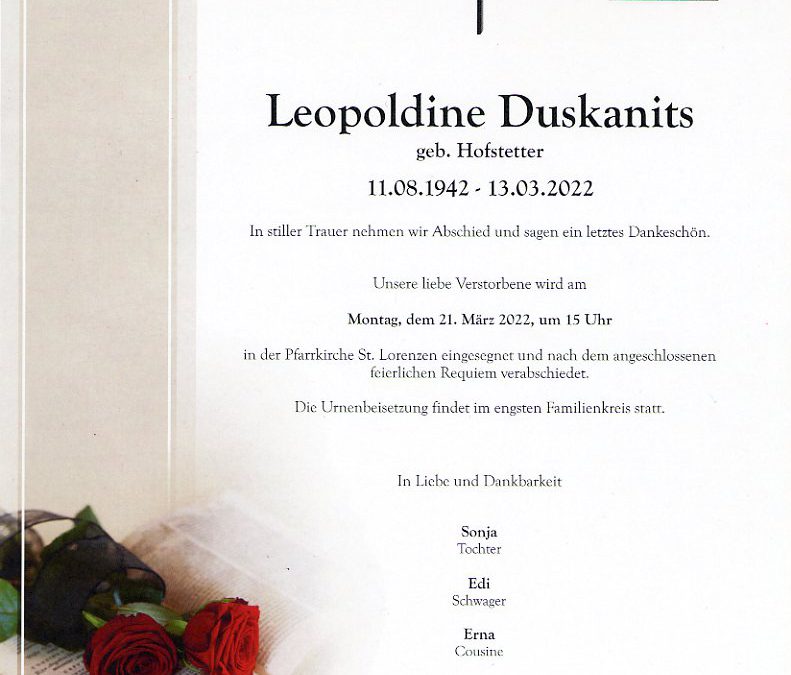 Duskanits Leopoldine