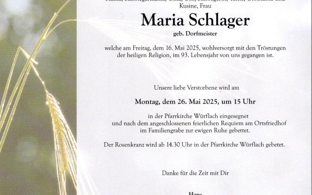 Maria Schlager