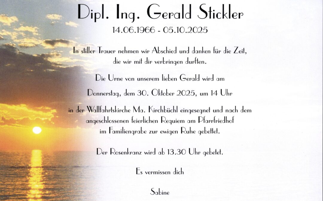 Dipl. Ing. Gerald Stickler